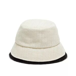 Eugenia Kim Suzuki Packable Tweed Asymmetric Bucket Hat $245 Retail
